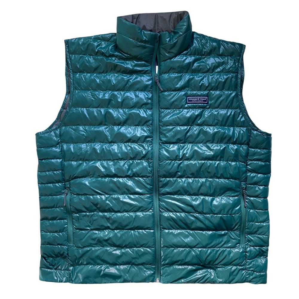 Vineyard Vines Mens Packable Puffer Vest Charleston Green XXL Primaloft 10001780